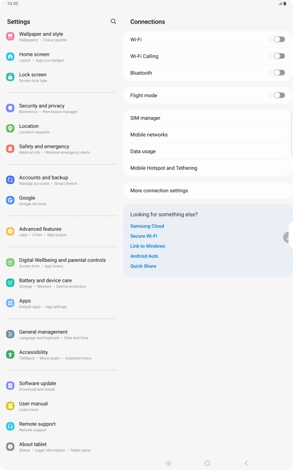 Press Software update.