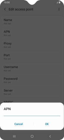 Key in live.vodafone.com and press OK.