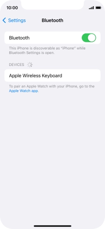 Press the required Bluetooth device and follow the instructions on the screen to pair the device with your phone.