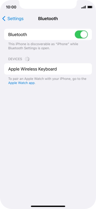 Press the required Bluetooth device and follow the instructions on the screen to pair the device with your phone.