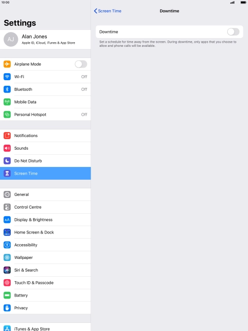 Press the indicator next to 