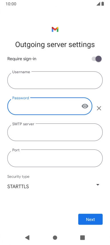 Press the field below 