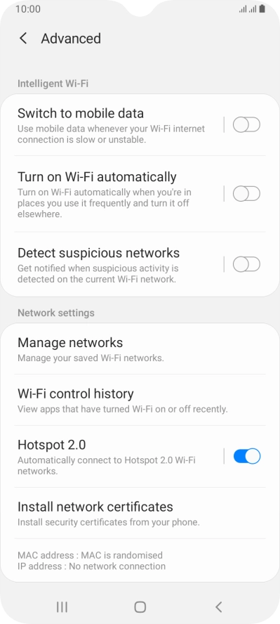 Press the indicator next to 
