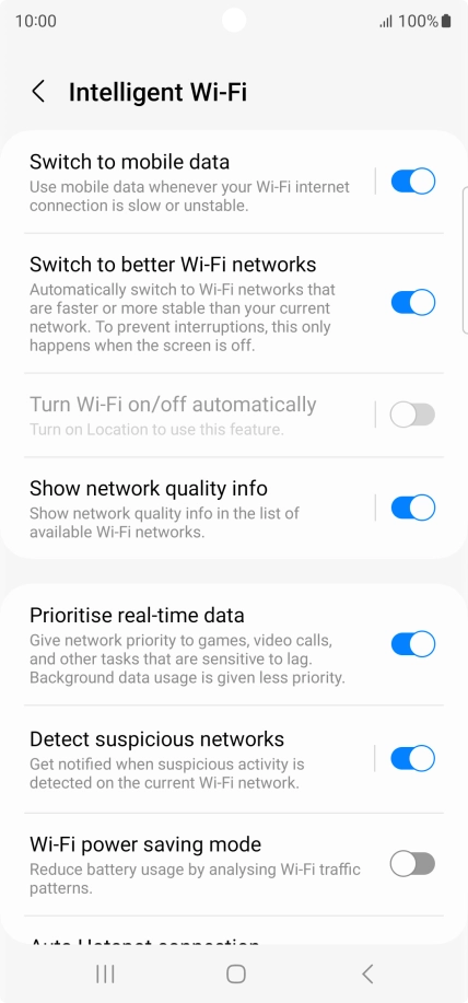 Press the indicator next to 