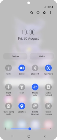 Press the settings icon.
