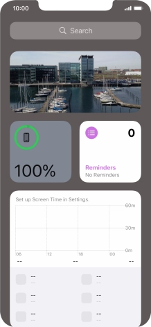 Slide your finger upwards on the screen.
