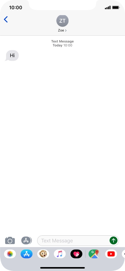 Slide your finger upwards starting from the bottom of the screen to return to the home screen.