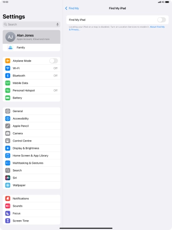 Press the indicator next to 