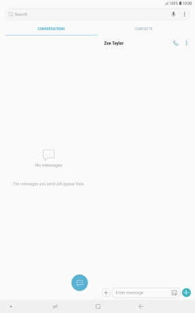 Press the text input field and write the text for your picture message.