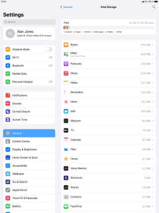 Press the required app.