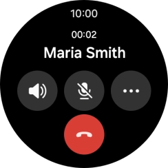 Press the end call icon.