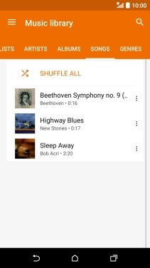 Press the required audio file.