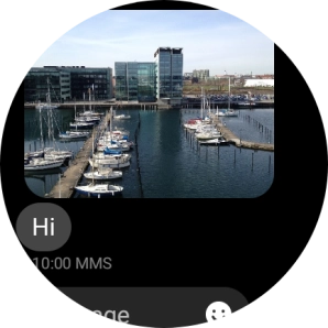 Press and hold the required message for a moment.