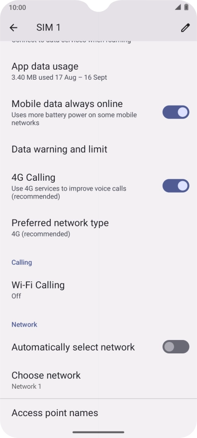 Press the indicator next to 