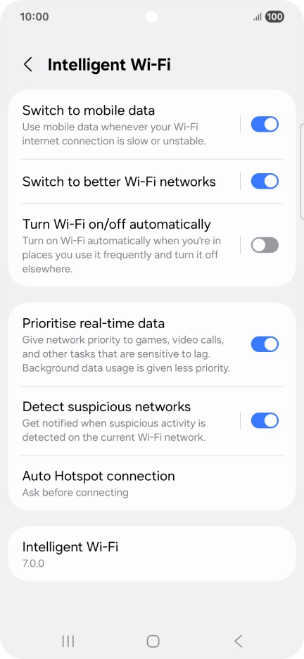 Press the indicator next to 