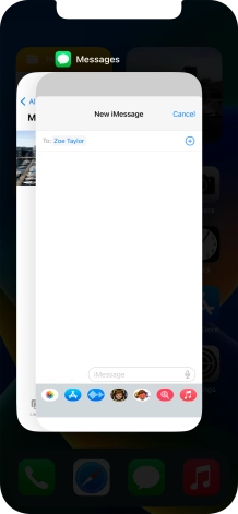 Slide upwards on the required application to end it.