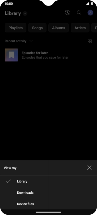 Press the required category and go to the required audio file.