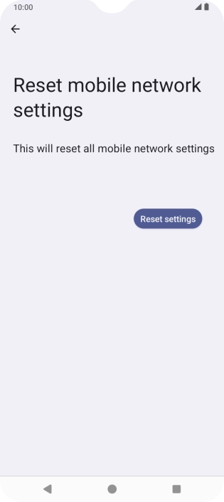 Press Reset settings.
