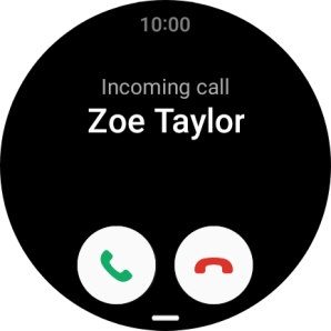 Press the accept call icon and slide your finger upwards to answer the call.