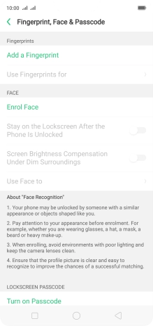 Press Add a Fingerprint.