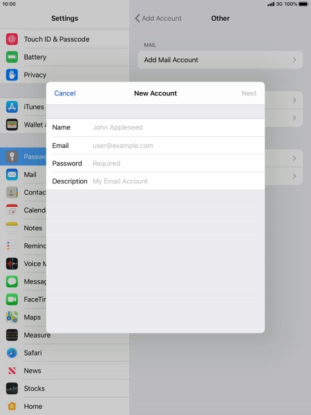 Press Name and key in the required sender name.