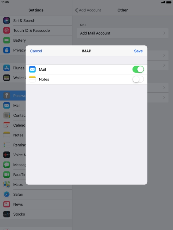 Press Save. Your email account has now been set up. To select more settings for incoming and outgoing server, proceed with the following steps.
