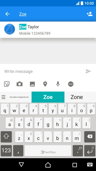 Press the required contact.