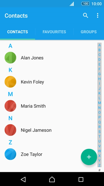Press the menu icon.