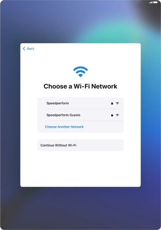 Press the required Wi-Fi network.