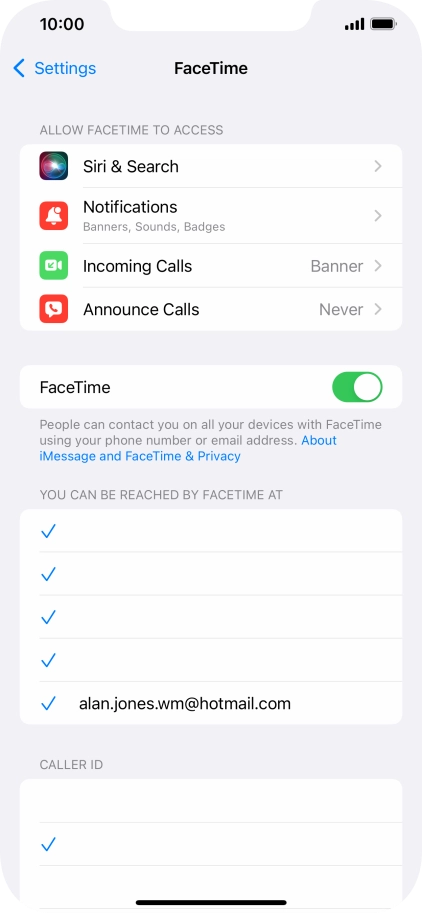 Press the indicator next to 