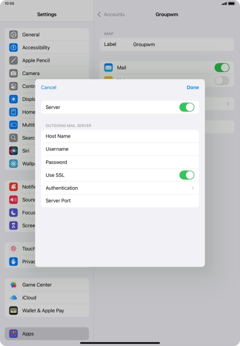 Press Authentication.