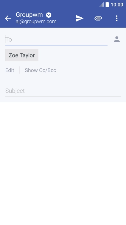 Press Subject and key in the required subject.