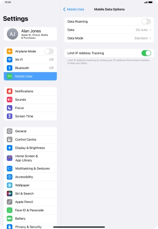 Press the indicator next to 