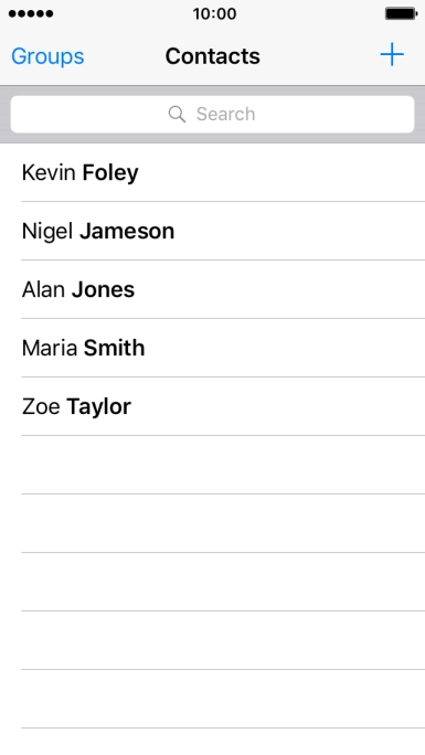 Press the new contact icon.