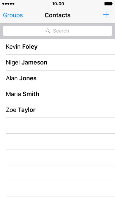 Press the new contact icon.