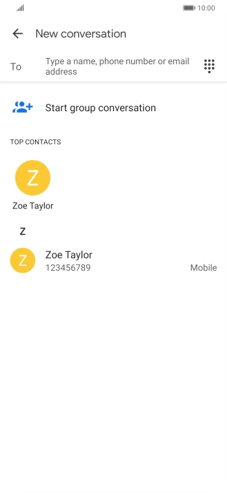 Press the field next to 