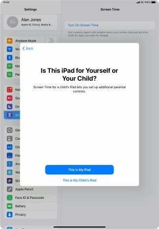 Press This is My iPad.