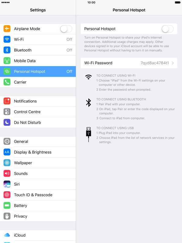 Press the indicator next to 