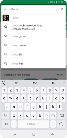 Key in the name or subject of the required app and press the search icon.