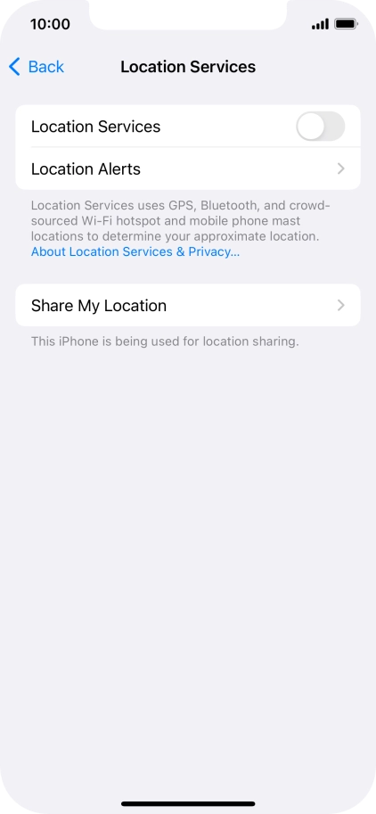 Press the indicator next to 