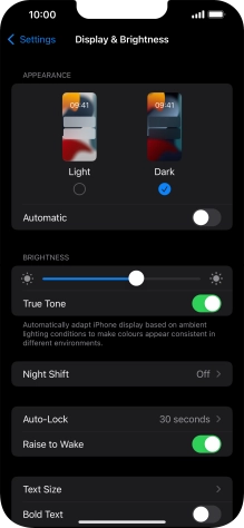 Press the indicator next to 