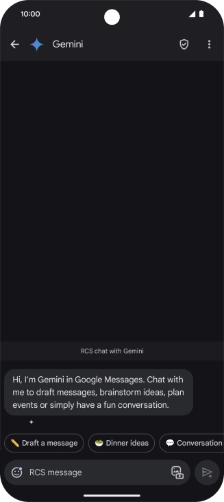 Press the text input field.