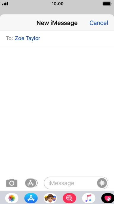 You can also send pictures, video clips, audio files and different effects in your iMessage. Follow the instructions on the screen to send your iMessage with the required content.