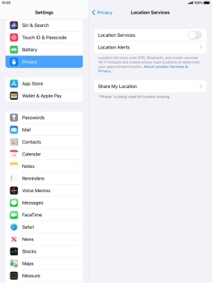 Press the indicator next to 