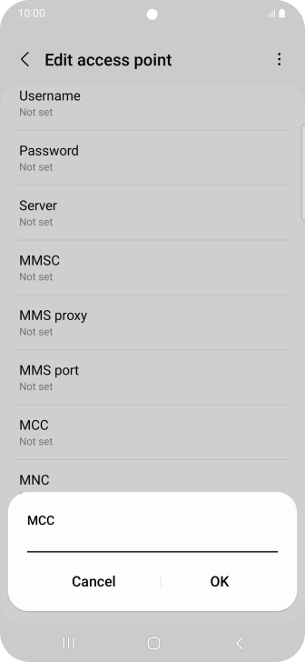 Key in 505 and press OK.