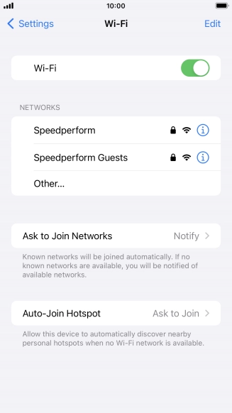 Press the required Wi-Fi network and key in the password for the Wi-Fi network.