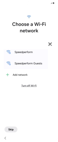 Press the required Wi-Fi network.