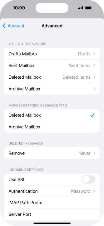 Press the indicator next to 