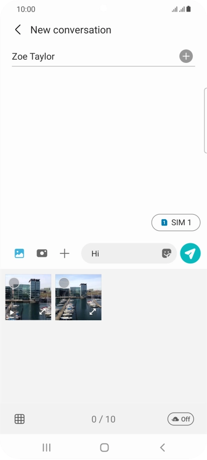 Press the gallery icon and go to the required folder.