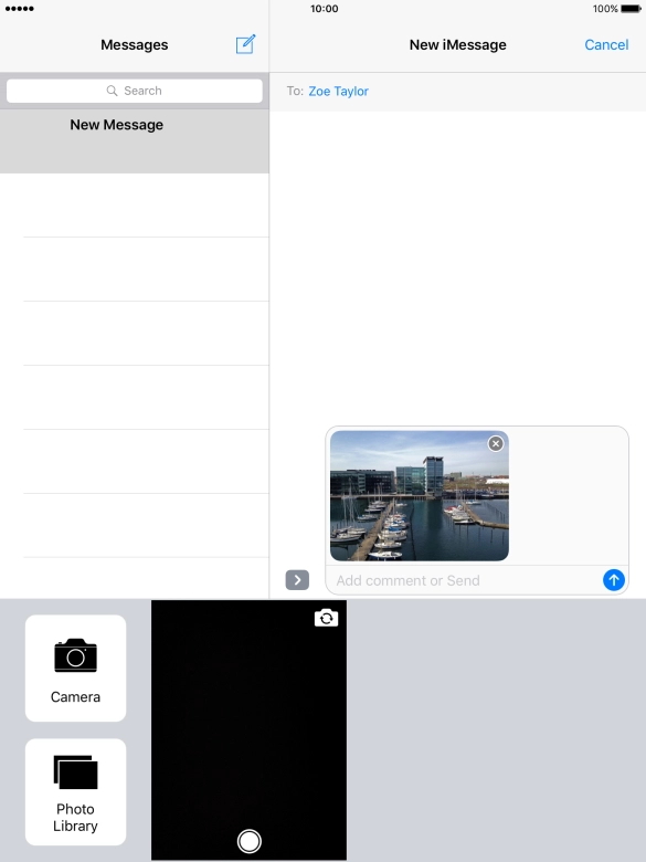 Press the text input field.